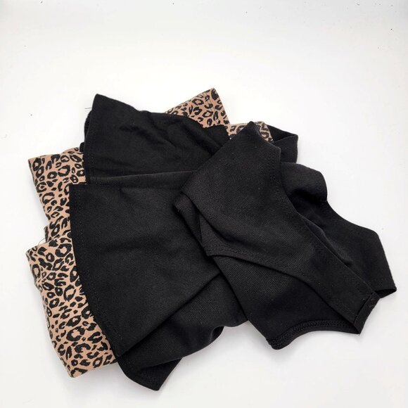 Vtg 90s y2k Black & Leopard Print Sleeveless Peplum Dress With Open Back - Picture 5 of 7